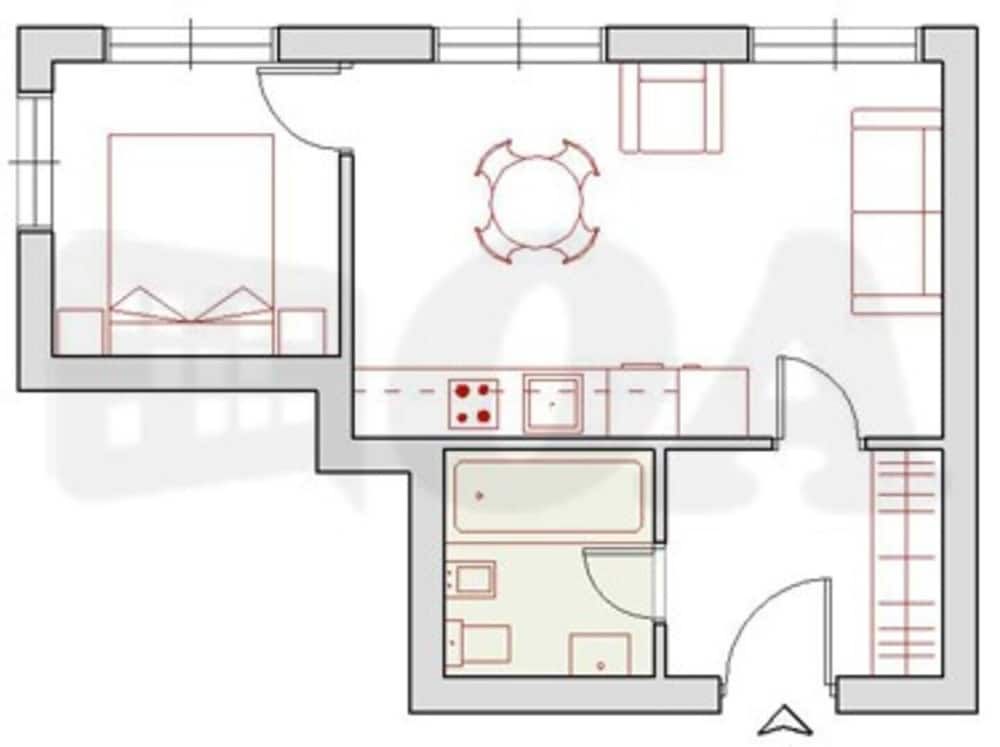 Room layout blue print