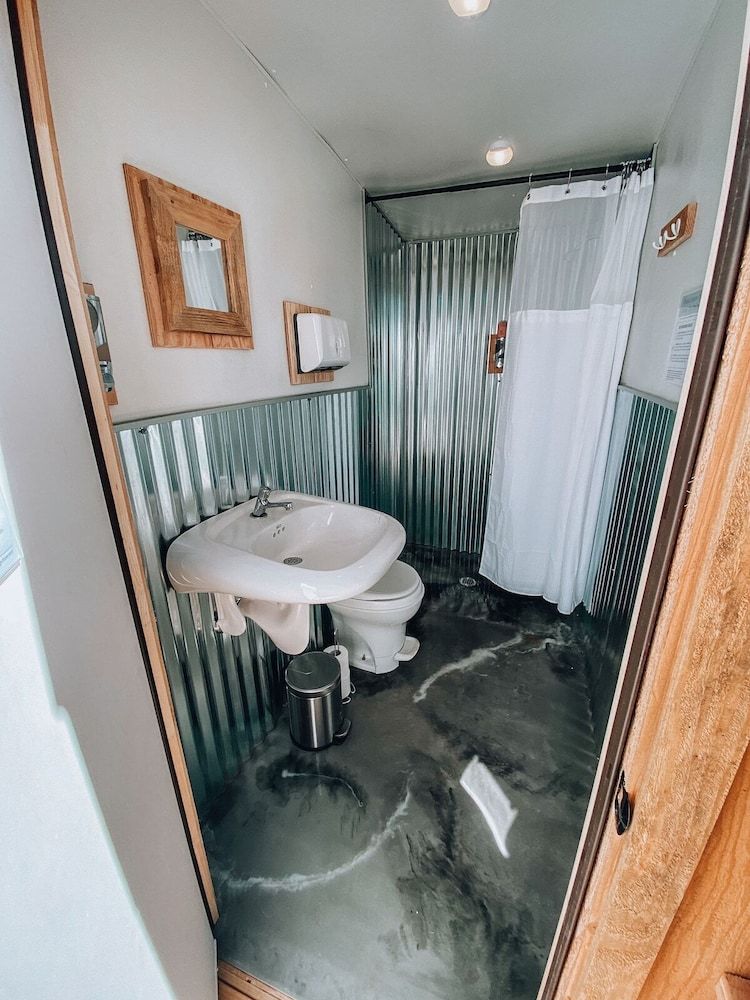 Triple Tent with Shared Bathroom
