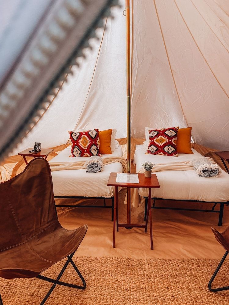 Twin Tent with Shared Bathroom