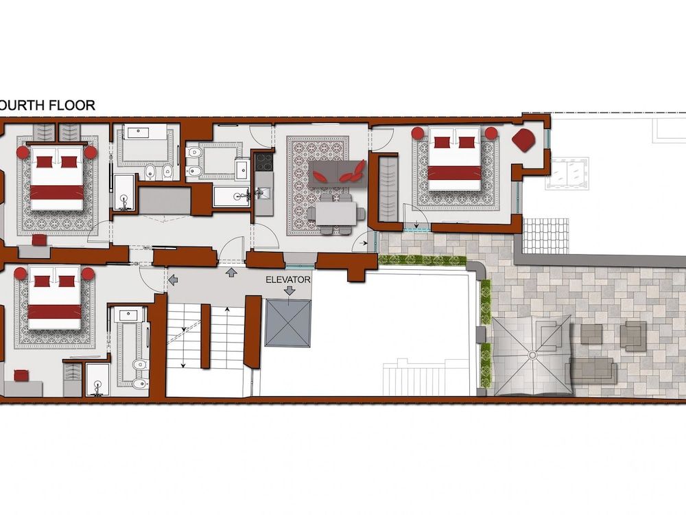 Room layout blue print