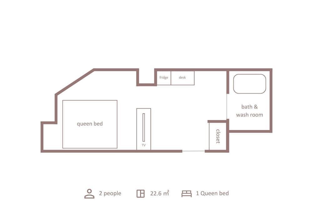 Minn Kanazawa Standard Room, 1 Queen Bed, Non Smoking, Refrigerator 5
