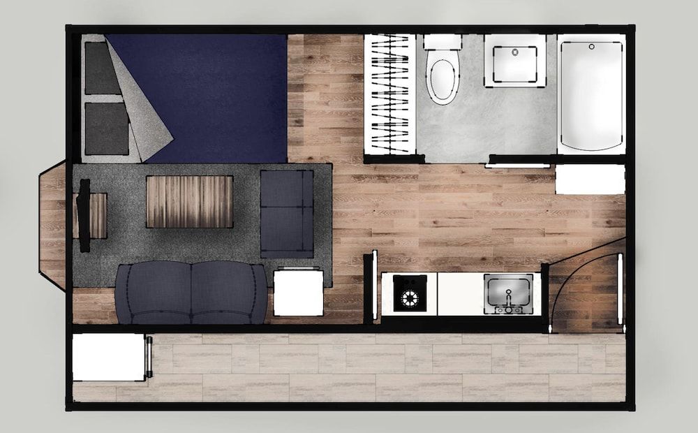 Tokyo Urban Flat Hotel 101 Comfort Villa, 1 Double Bed with Sofa bed, Non Smoking, Courtyard View 15