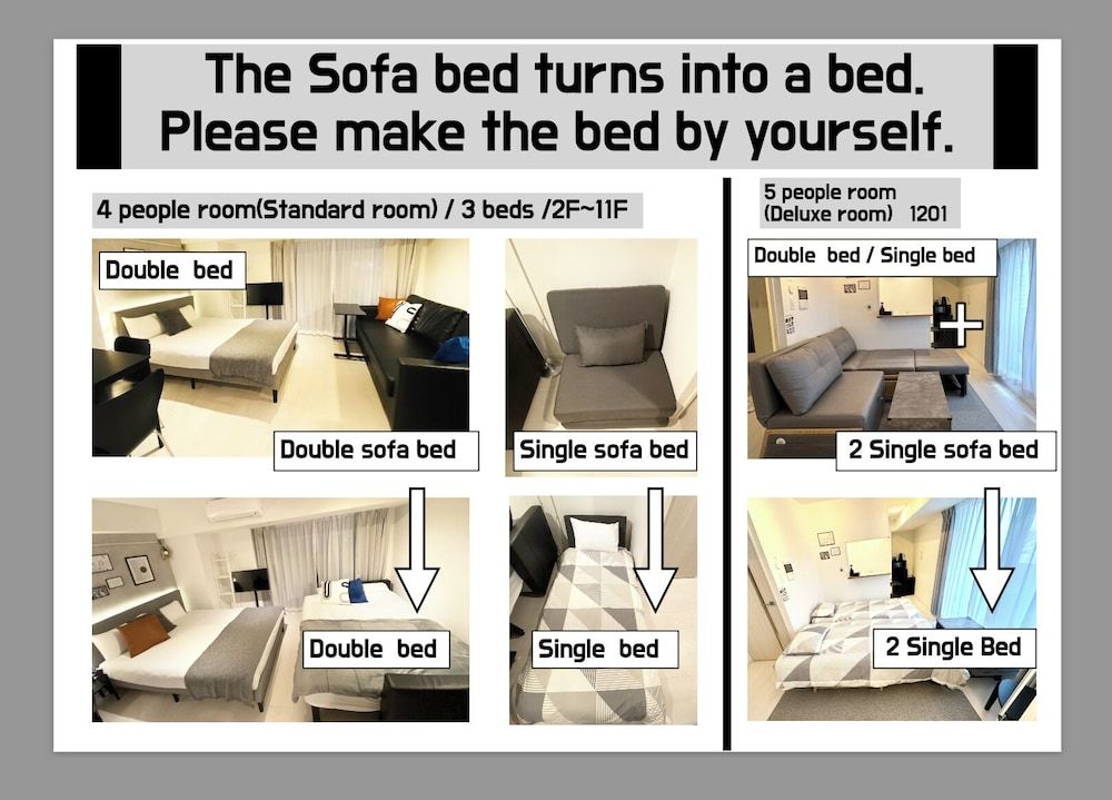 Flower Terrace Higashi Shinjuku Standard Quadruple Room 5