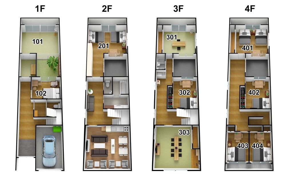 Bijou Suites Ferries Wheel View 10 bed rooms for family 21