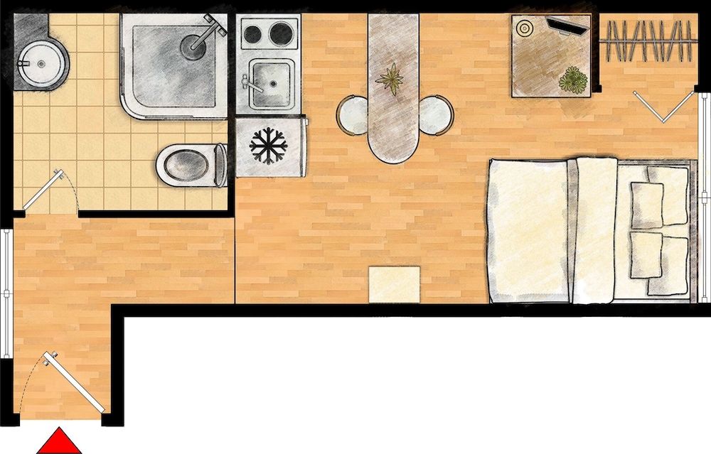 Genesis Apartments - Ebisu Building Basic Apartment, 1 Double Bed (Studio, 2A) 9