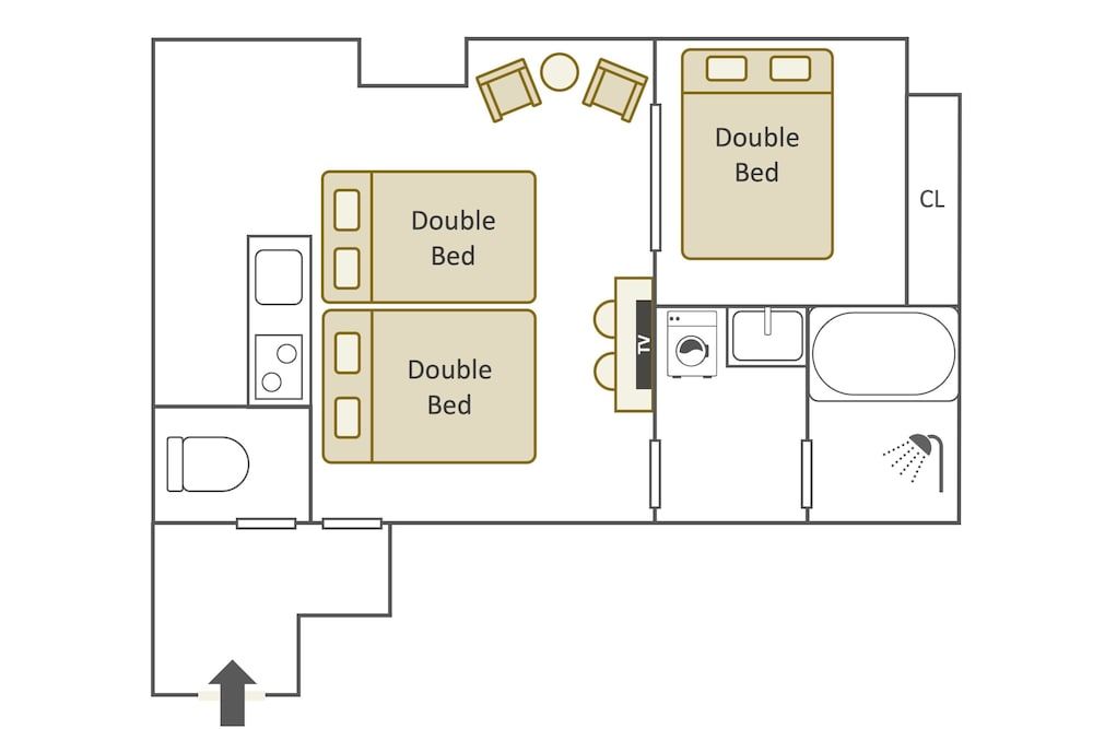 Grandouce Juso-Higashi 1 Bedroom Apartment (Up to 6 People) 22