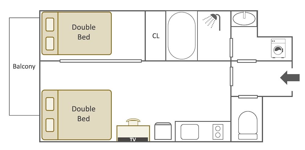 Grandouce Nishi-Tengachaya 1 Bedroom Apartment 14