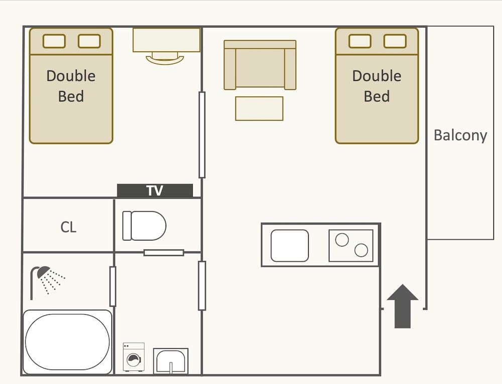 Grandouce Nishinakajima Apartment, 1 Bedroom 10