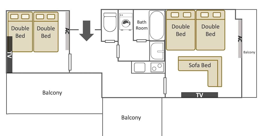 Grandouce Uehonmachi Apartment, 2 Bedrooms 9