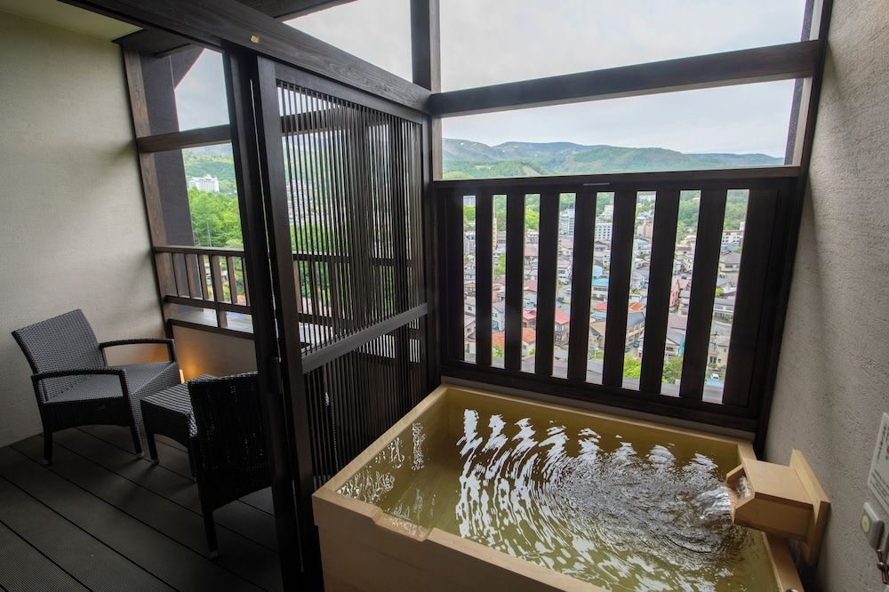 Deluxe Twin Room for Triple Use with Open-Air Bath, Non Smoking