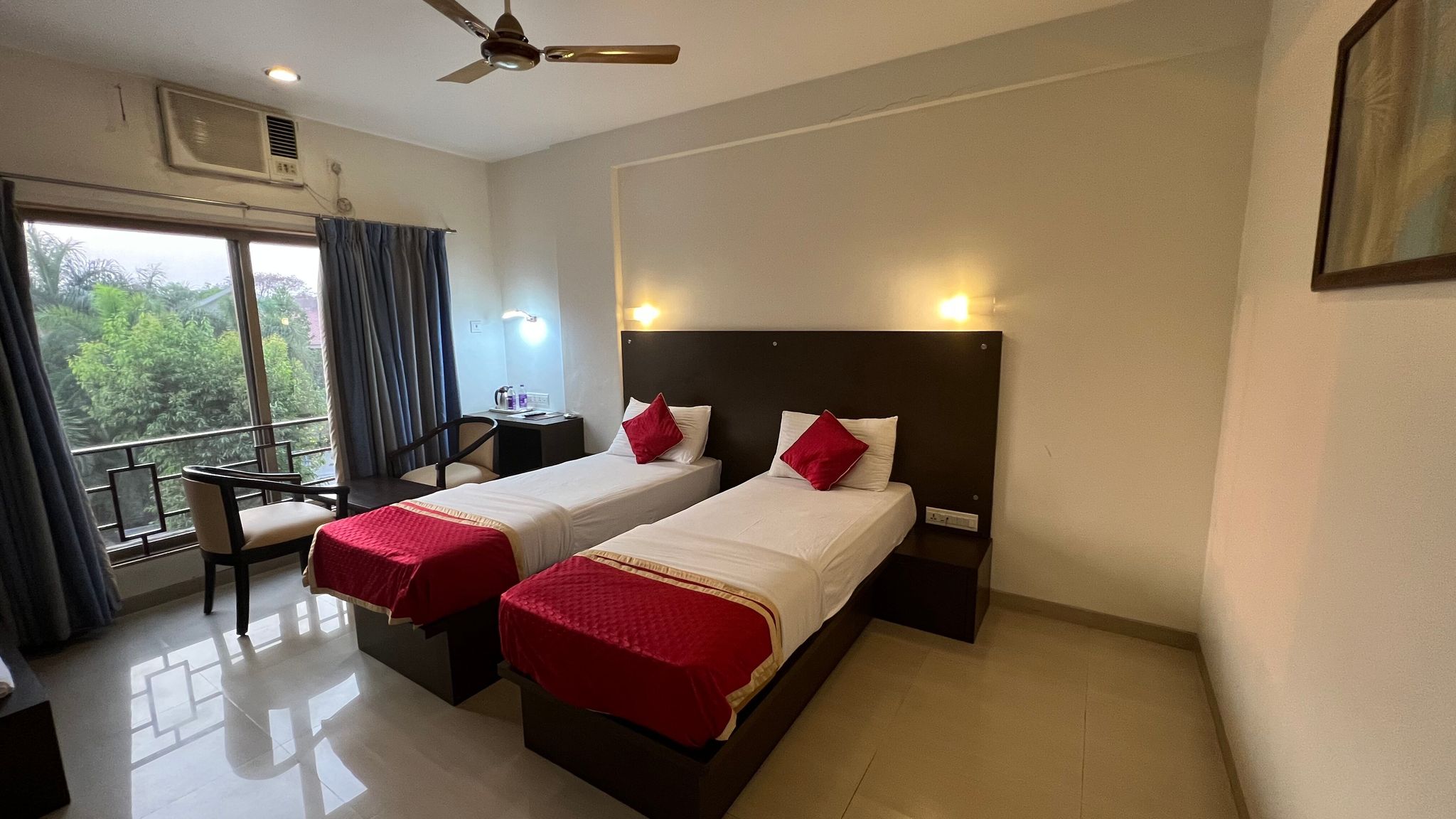 AC Economy Twin Bed Room Road facing