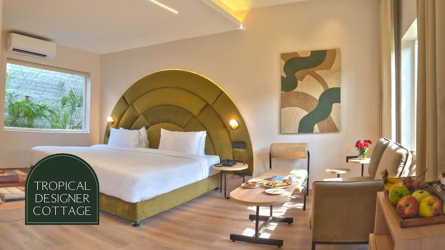 Tropical Designer Cottage With Balcony And Garden View