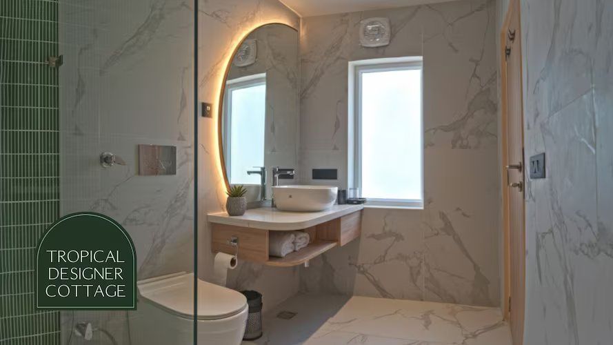 Tropical Designer Cottage With Balcony And Garden View