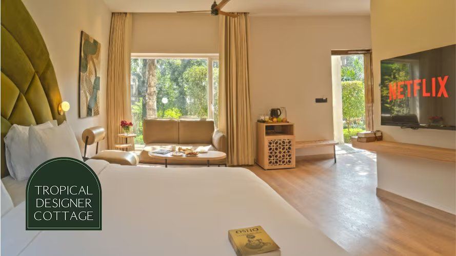 Tropical Designer Cottage With Balcony And Garden View