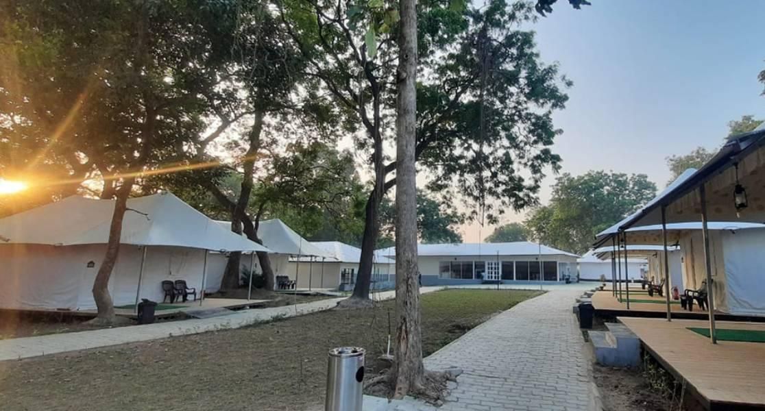 Tent City Ayodhya Brahma Kund garden 3