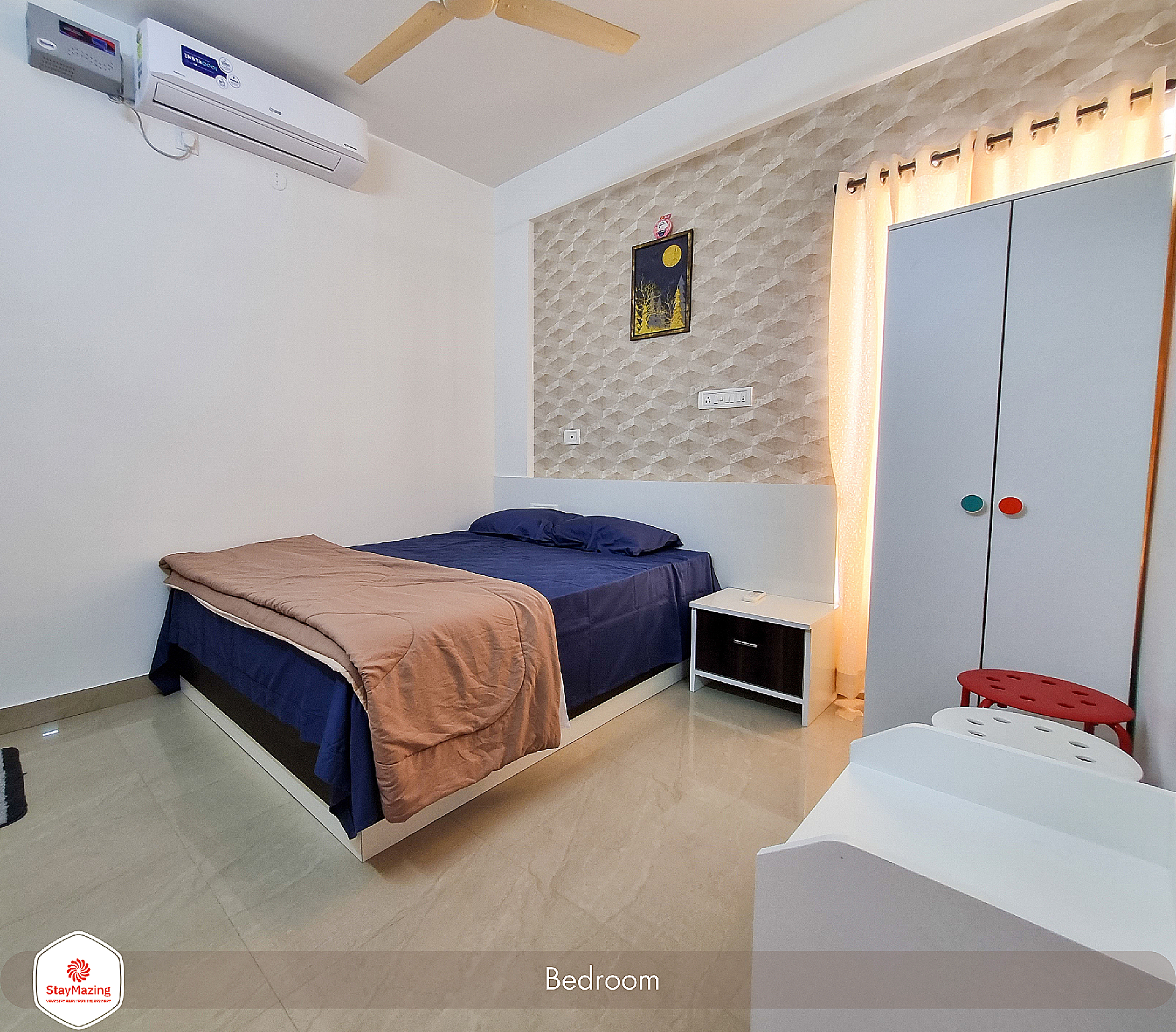 StayMazing 1,2 & 3 BHK A/C Apartments in Hebbal One Bedroom Apartment
