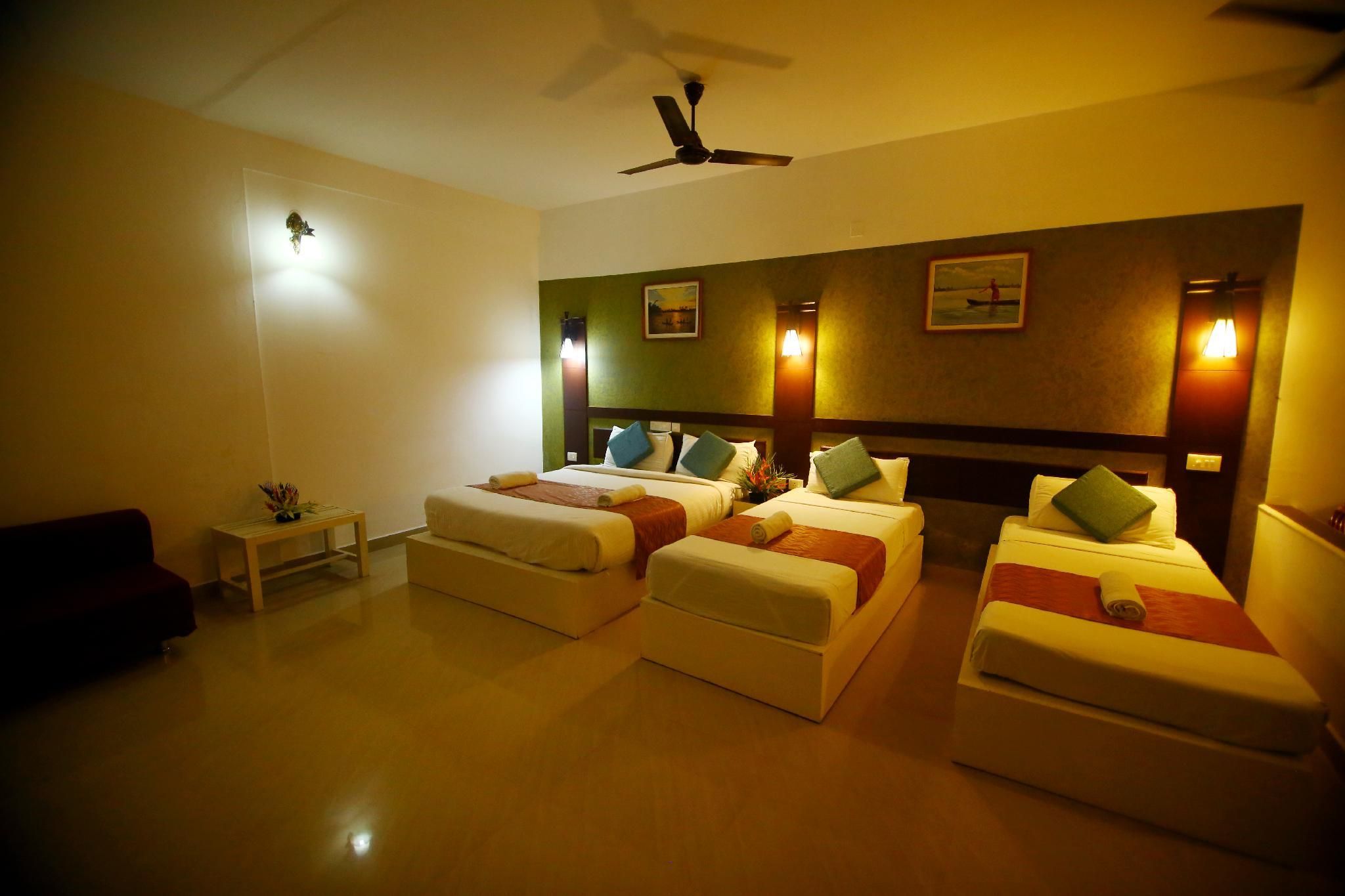 Family Lake View Twin Bed Room