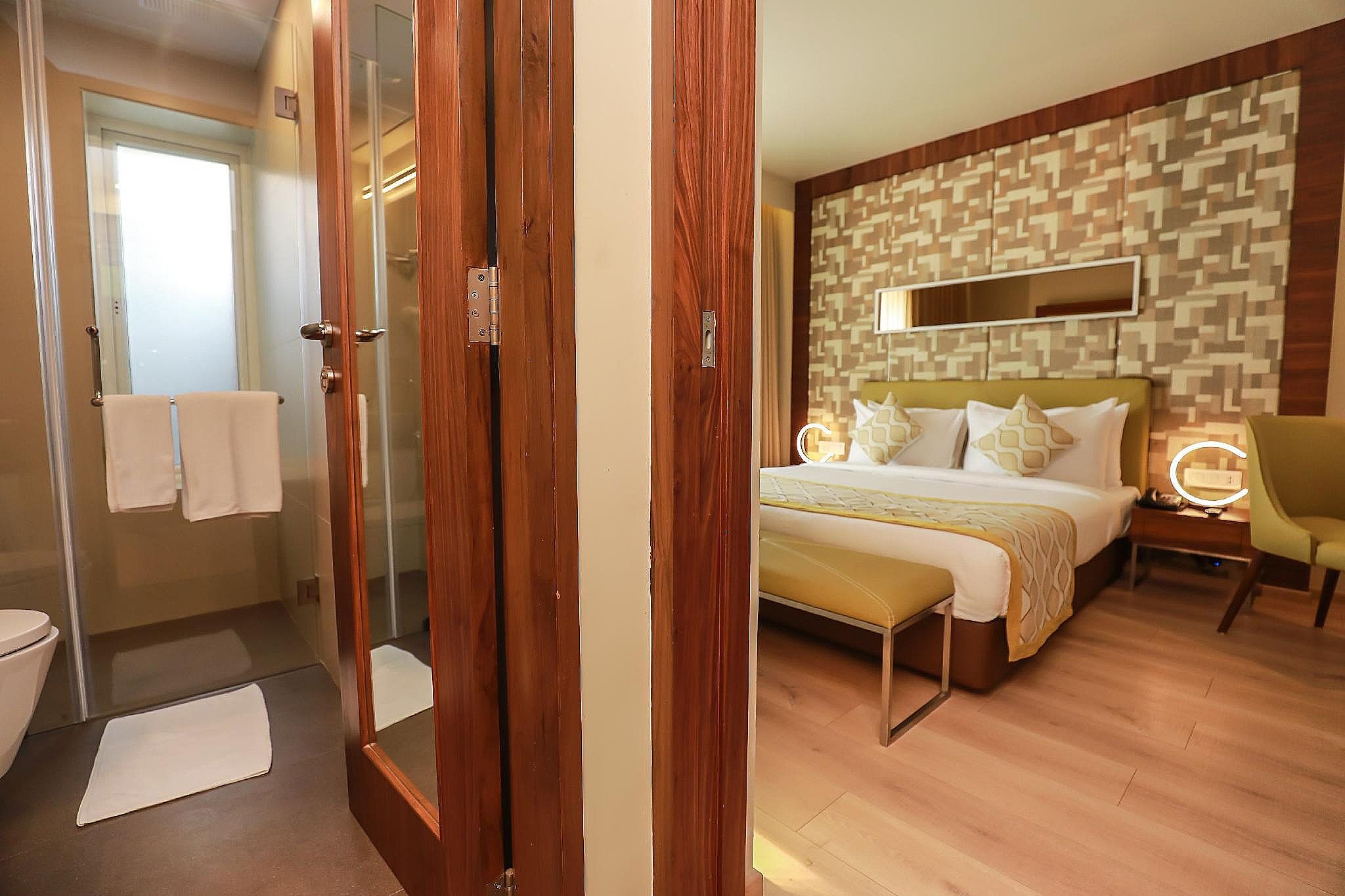 Suite with Living Room and Work Desk