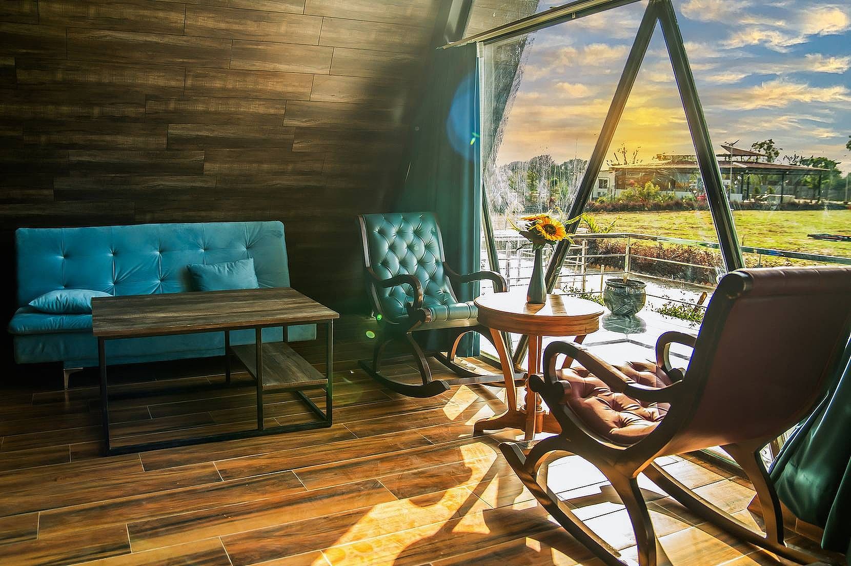 Sunflower Saga Sunshine A-Frame Cottage  7