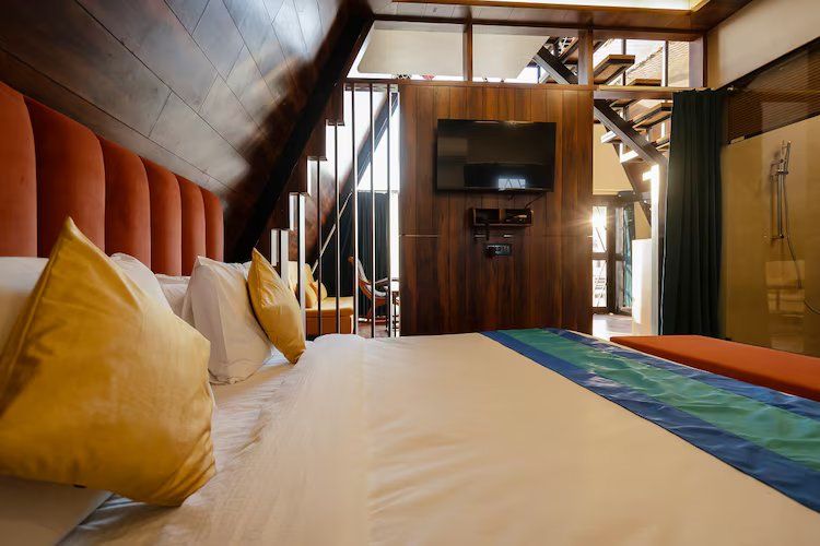   Sunshine A-Frame Cottage with Private Jacuzzi