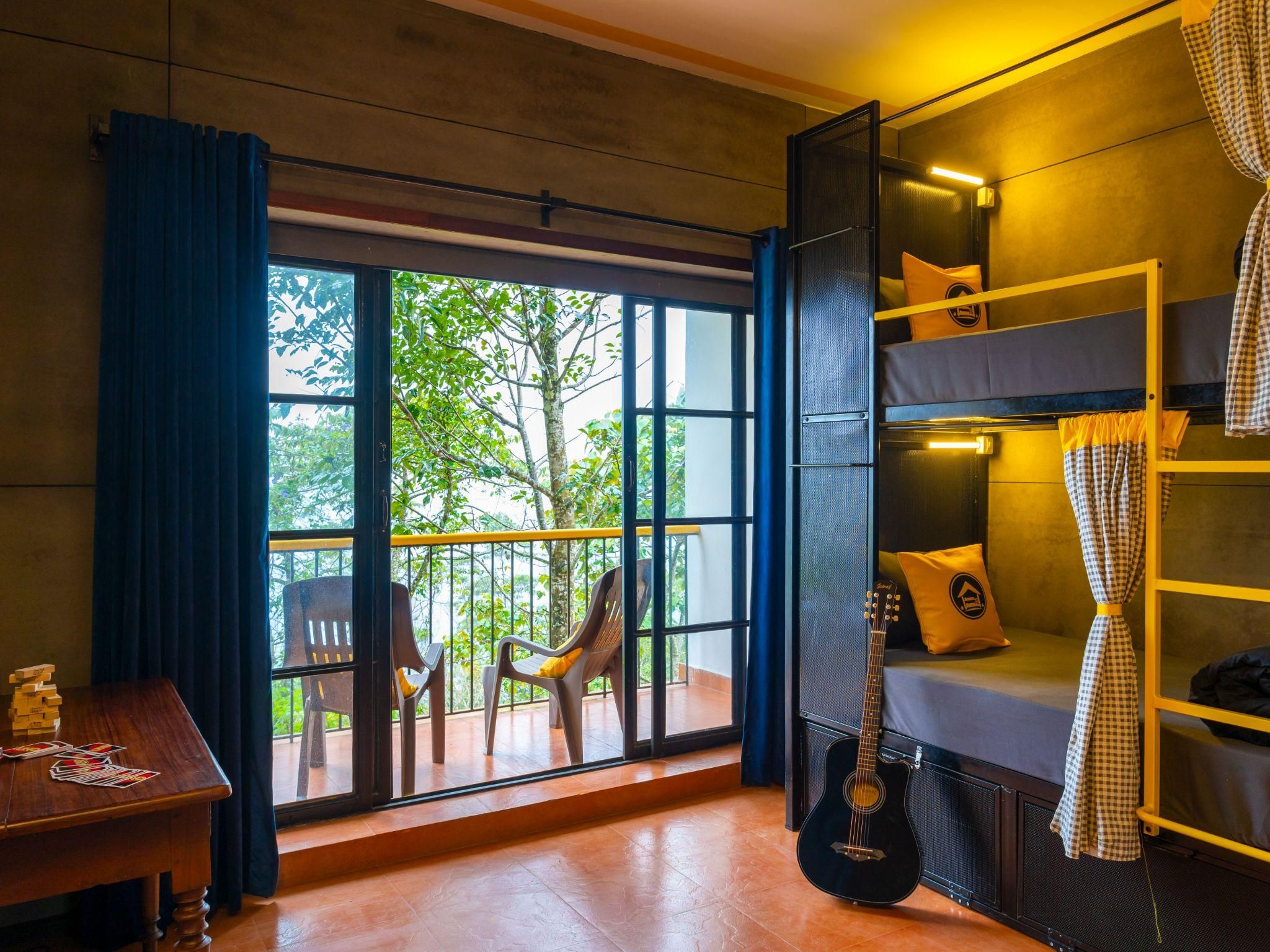 Bed in 4 Bed Female Dormitory with Balcony and Mountain view