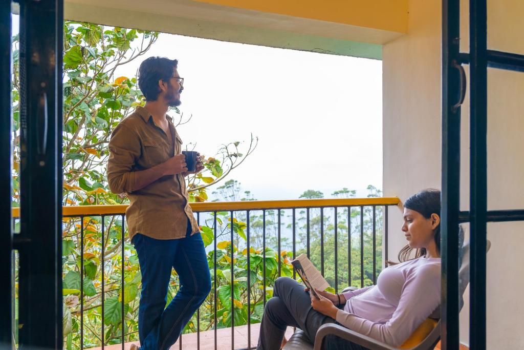 Bed in 6 Bed Mixed Dormitory with Balcony and Valley View