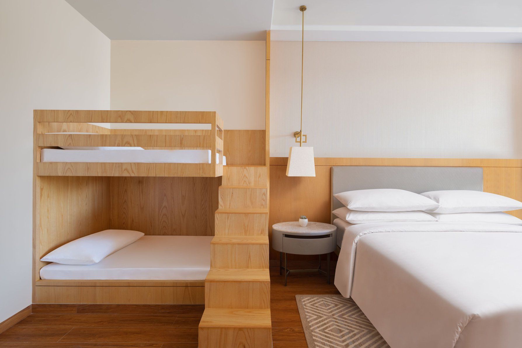 Family room, 1 King, Alternate: bunk beds, Shrine view