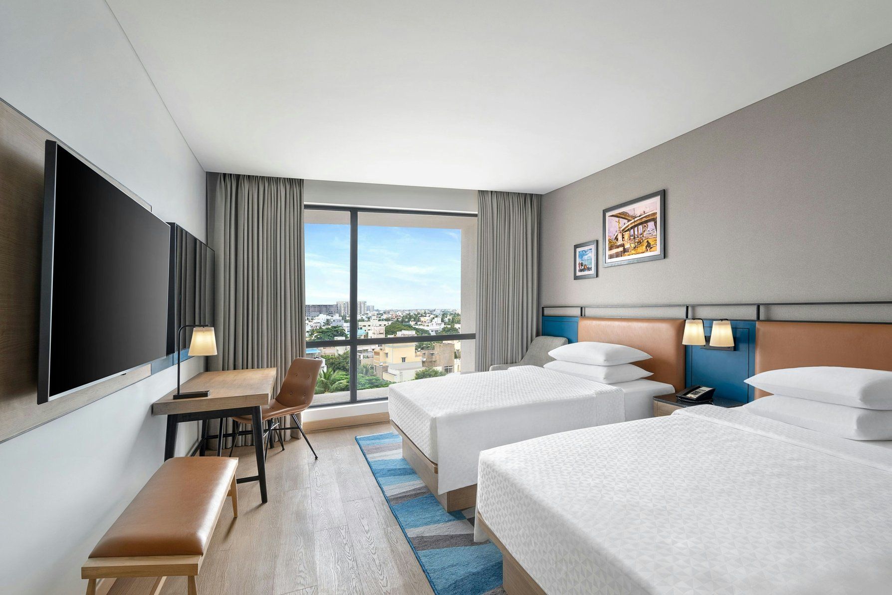 Deluxe Twin Room, Deluxe Guest room, 1 Double, City view