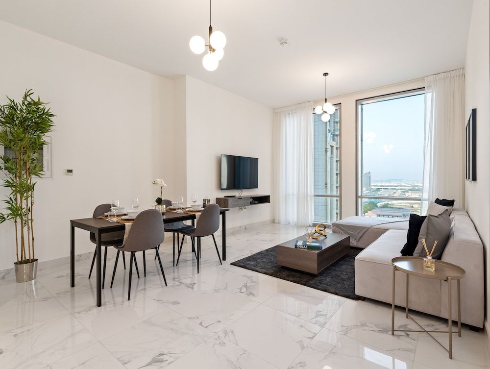 Modern Apartment With Partial Canal and Pool View