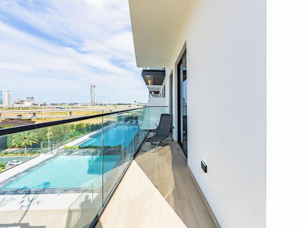 Apt with Artful Interior and Urban Views