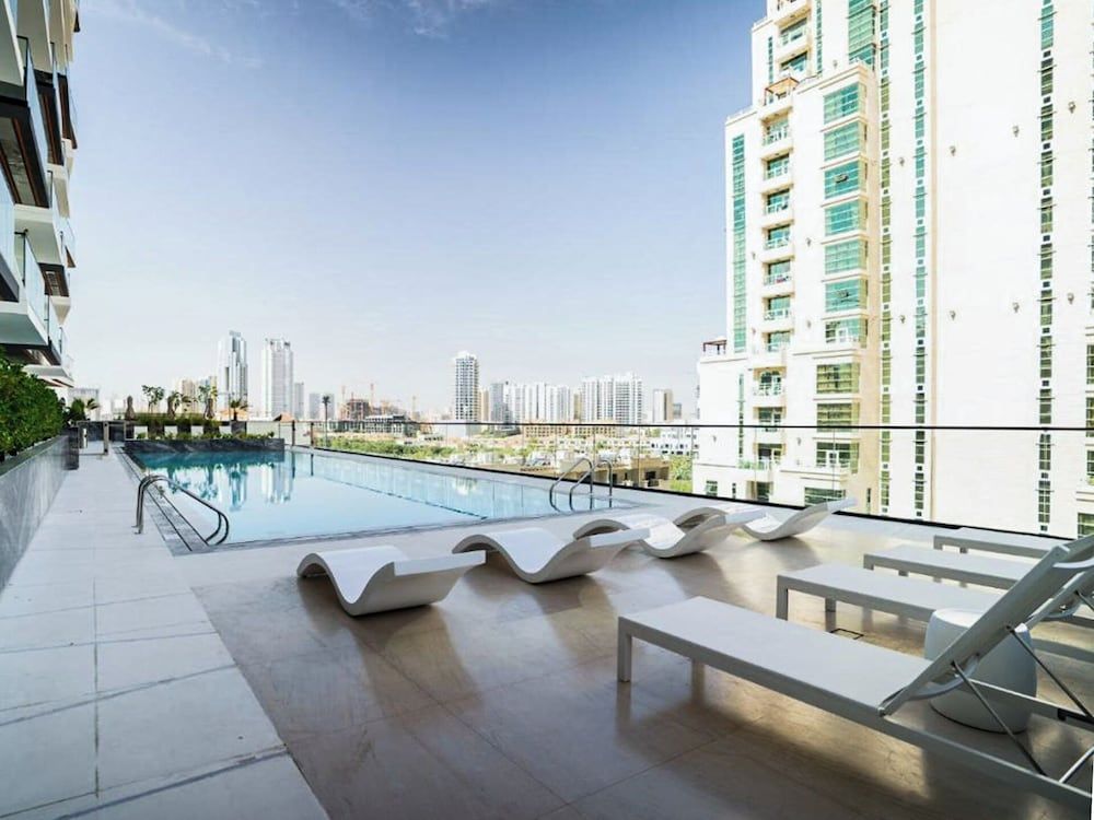 Apt with Artful Interior and Urban Views