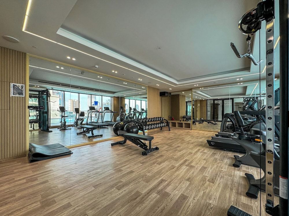 Apt with Artful Interior and Urban Views