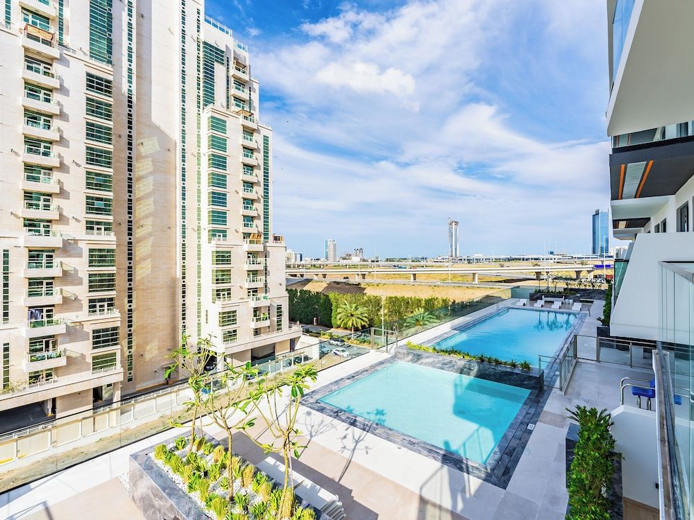 Apt with Artful Interior and Urban Views