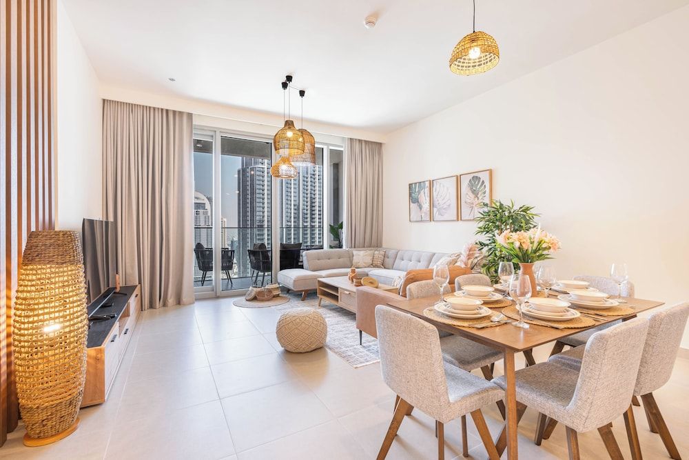 Lux 3BHK Burj Khalifa & fountain view
