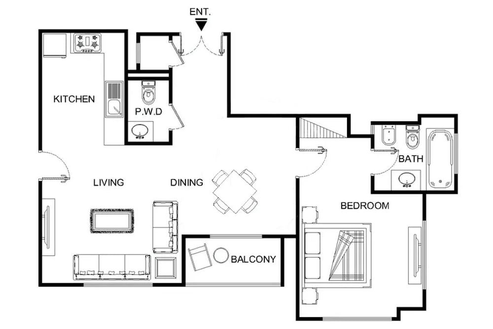Room layout blue print
