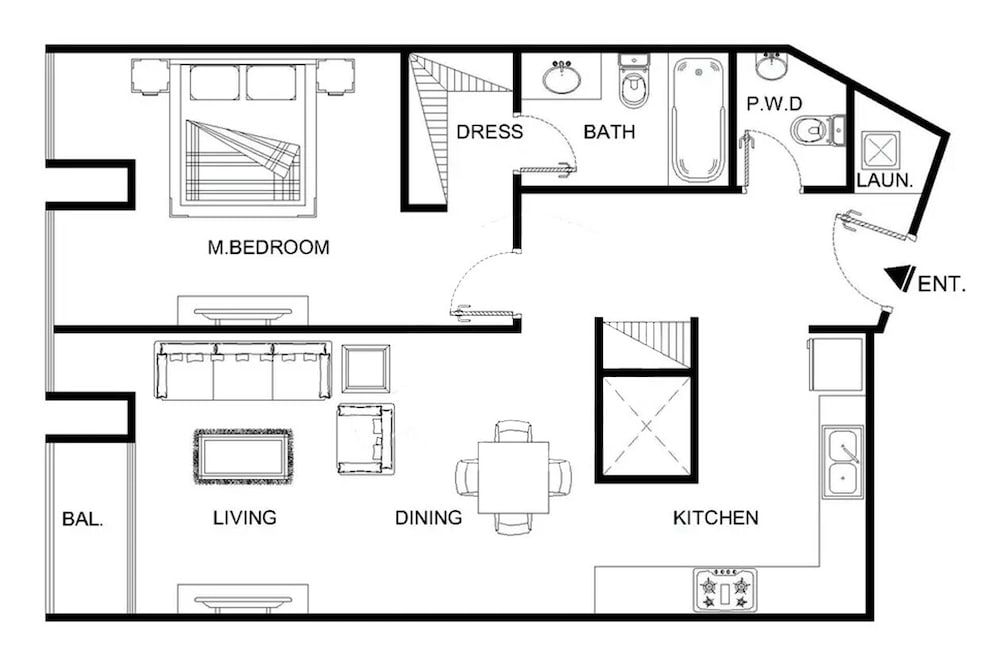 Room layout blue print