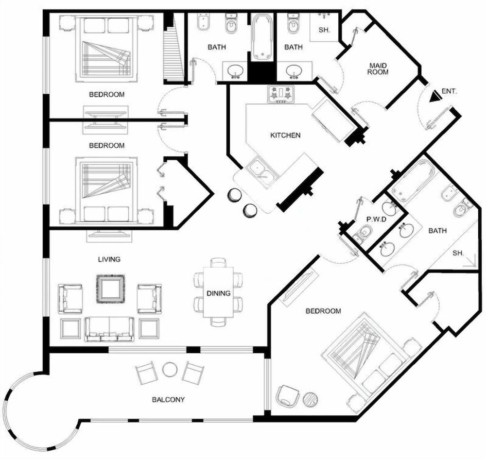 LUX The Shoreline Penthouse Suite