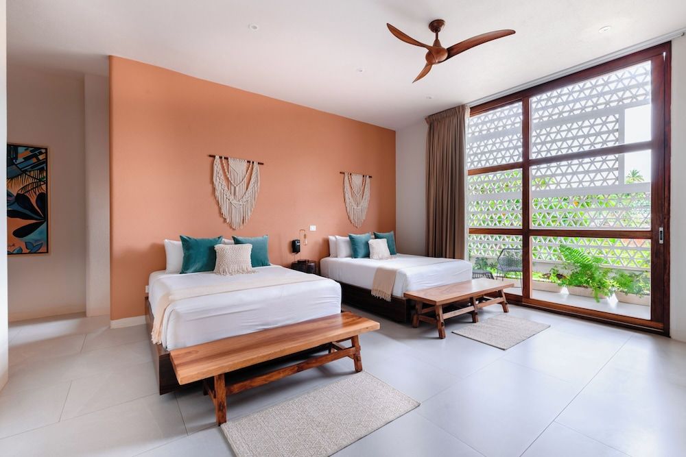 Agua de Luna Boutique Hotel, San Pancho Nayarit Deluxe Double Room, 2 Queen Beds, Private Bathroom 9