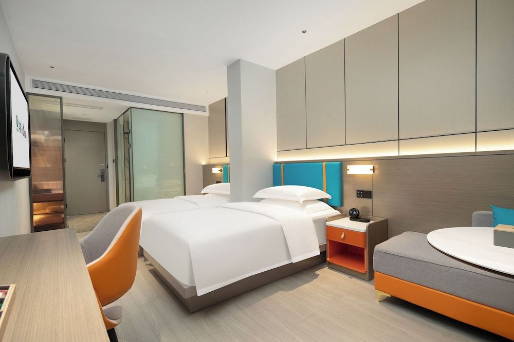 HuaLv Hotel - Guangzhou Zhujiang Wuyang Comfort Twin Room, Multiple Beds, Private Bathroom