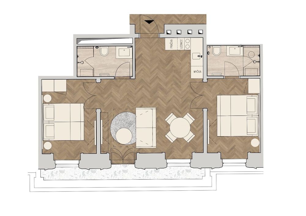 Room layout blue print