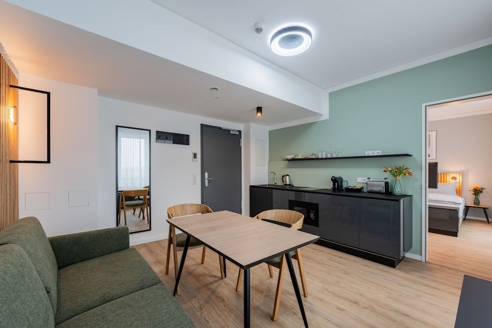 Apartment with Bed & Living Room