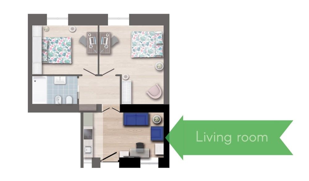 Room layout blue print