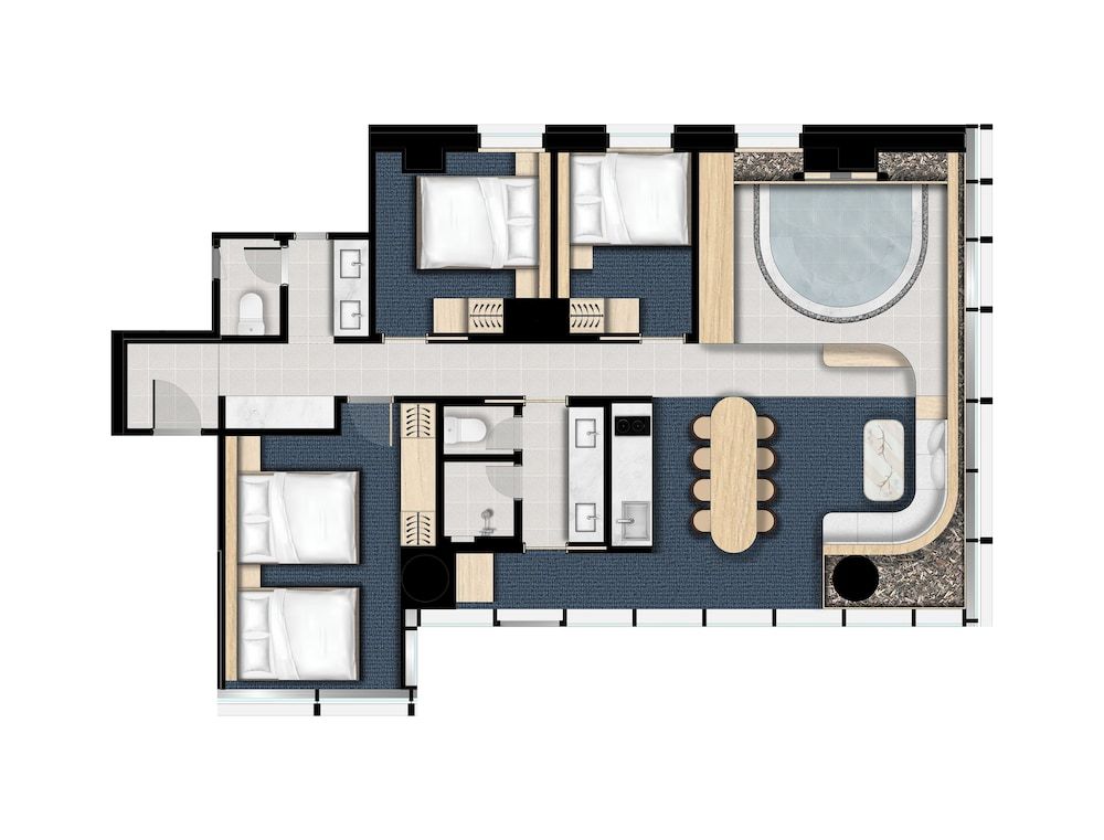 Room layout blue print