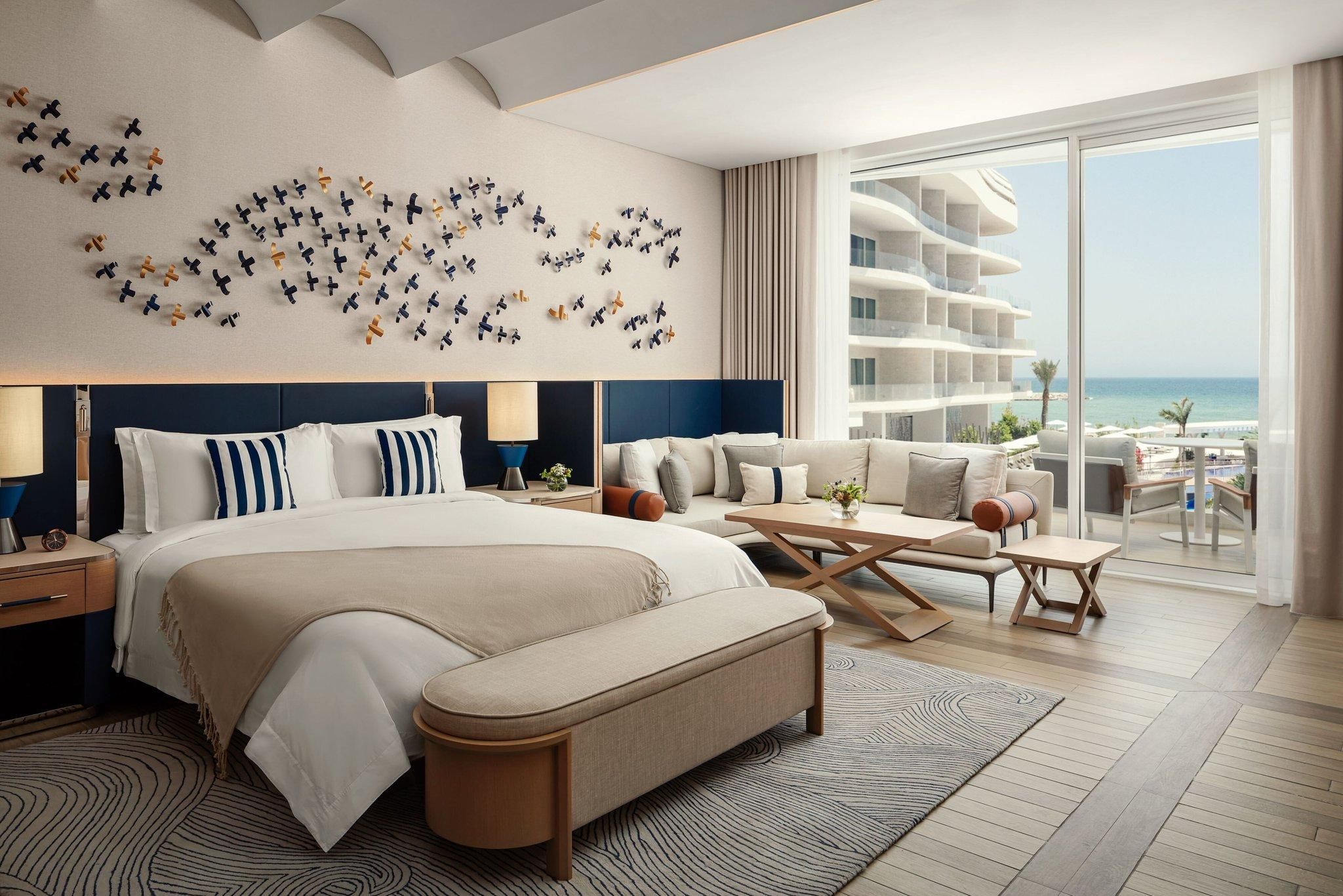 Palm Duplex, 2 Bedroom Suite, Bedroom 1: 1 King, Bedroom 2: 1 King, Sea View, Balcony