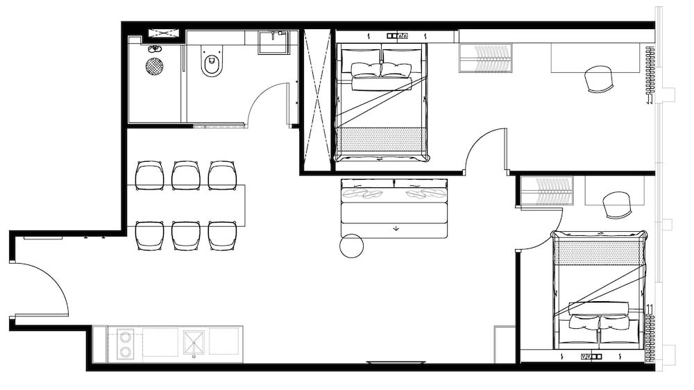 Family Suite, 2 Bedrooms, Kitchenette
