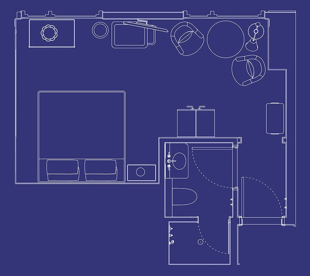 Room layout blue print