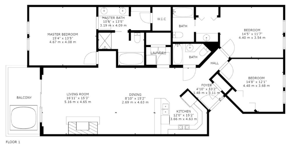 Town Pointe 3 BedroomsTPC-102C by KBM Condo (3 Bedrooms) 12