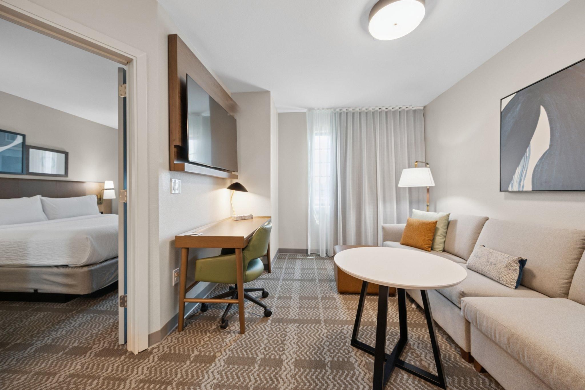 1 King 1 Bedroom Suite Mobility Accessible Roll Shower