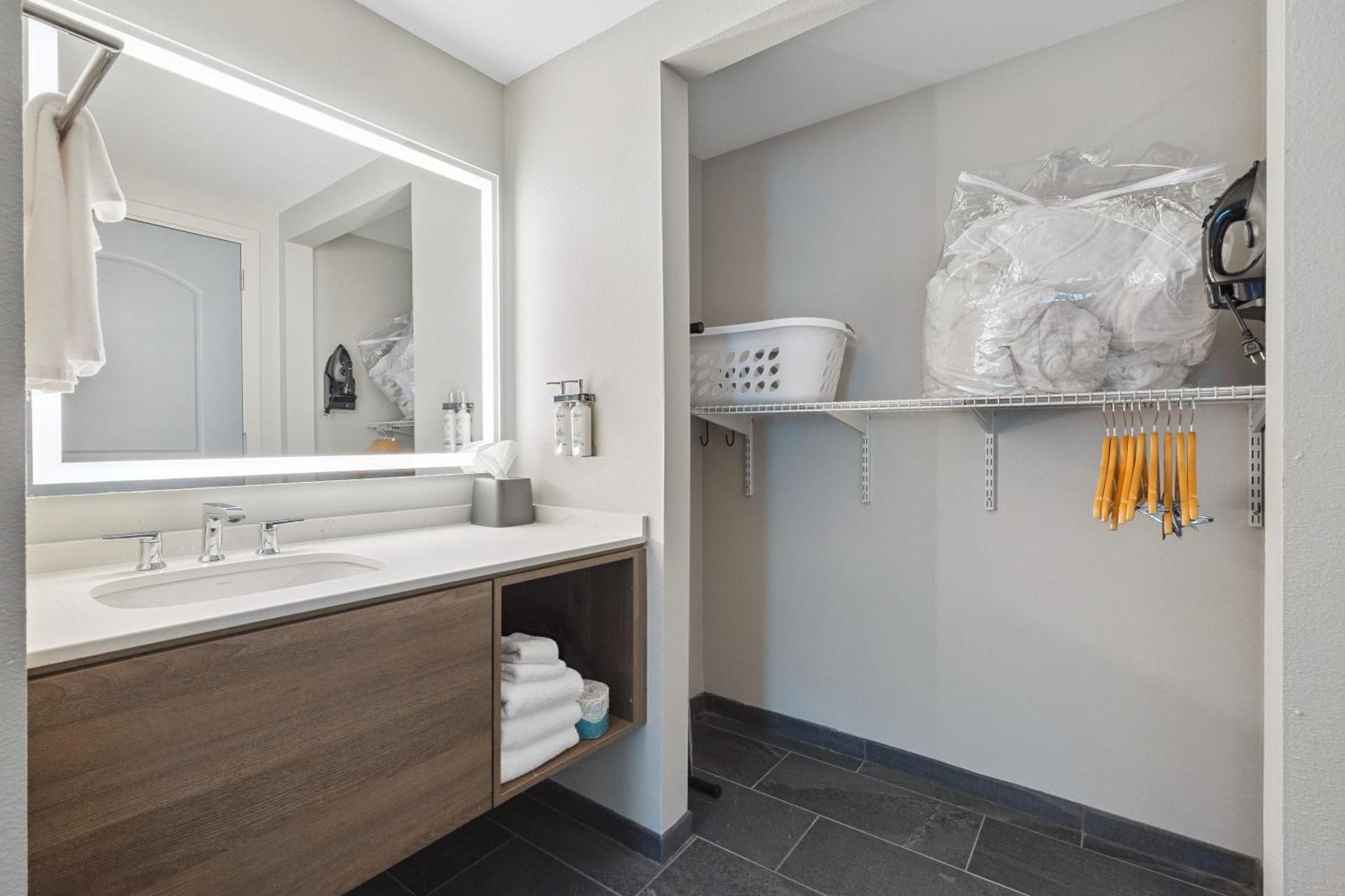 Two-Bedroom Suite with Communications and Mobility Accessible Roll-In Shower