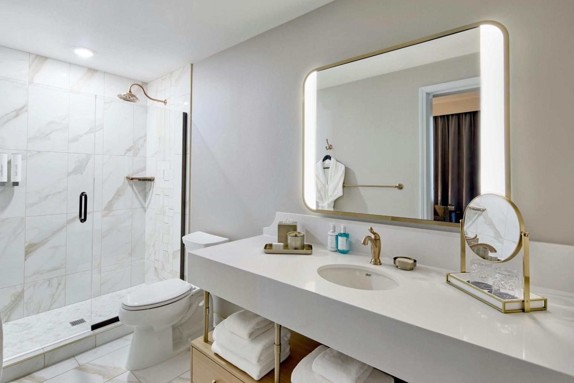 Two-Bedroom Presidential Suite with Roll-In Shower and City View - Mobility Accessible